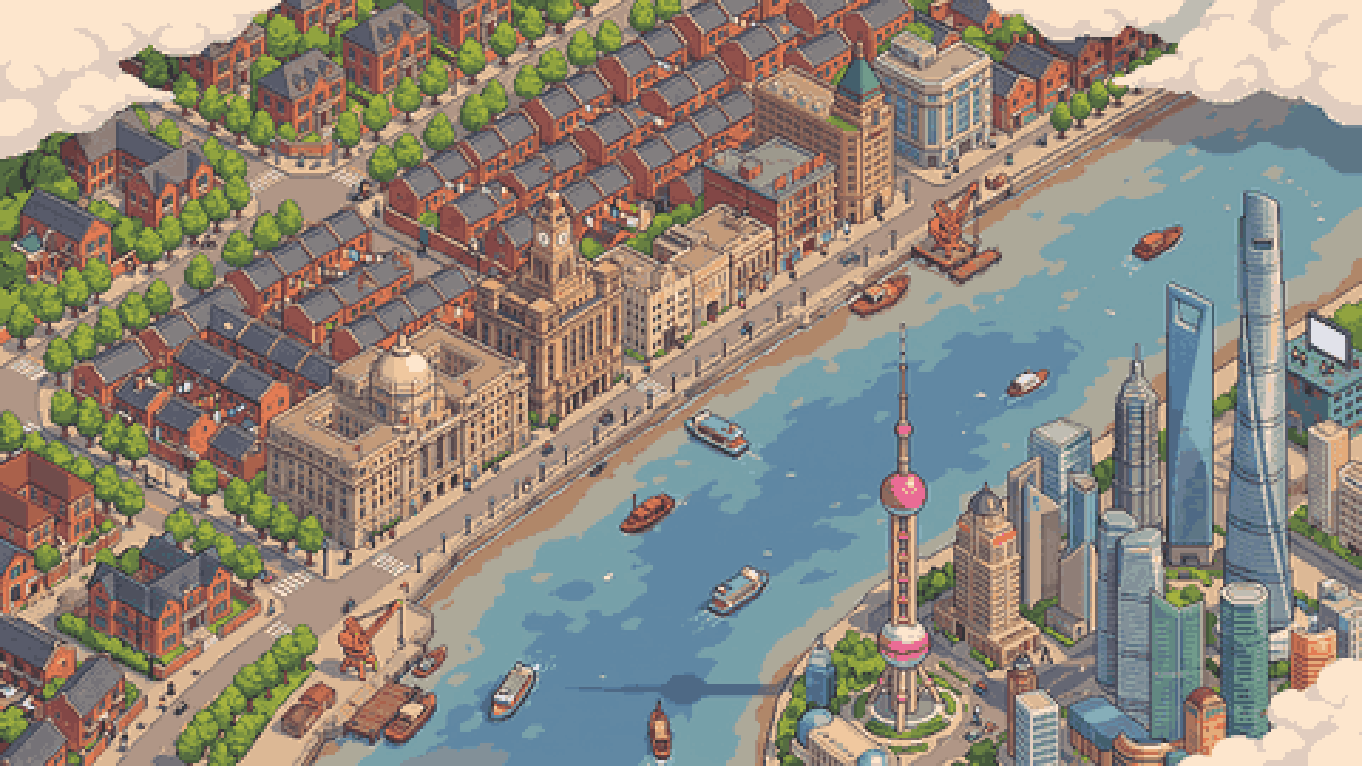 像素上海地图